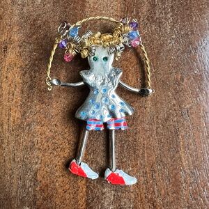 Vintage Ganz “Brats” jumping rope pin